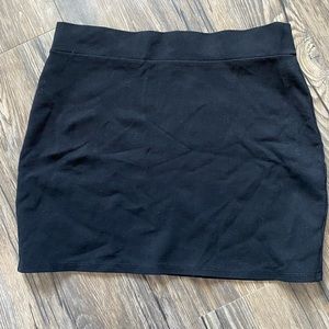 black mini skirt